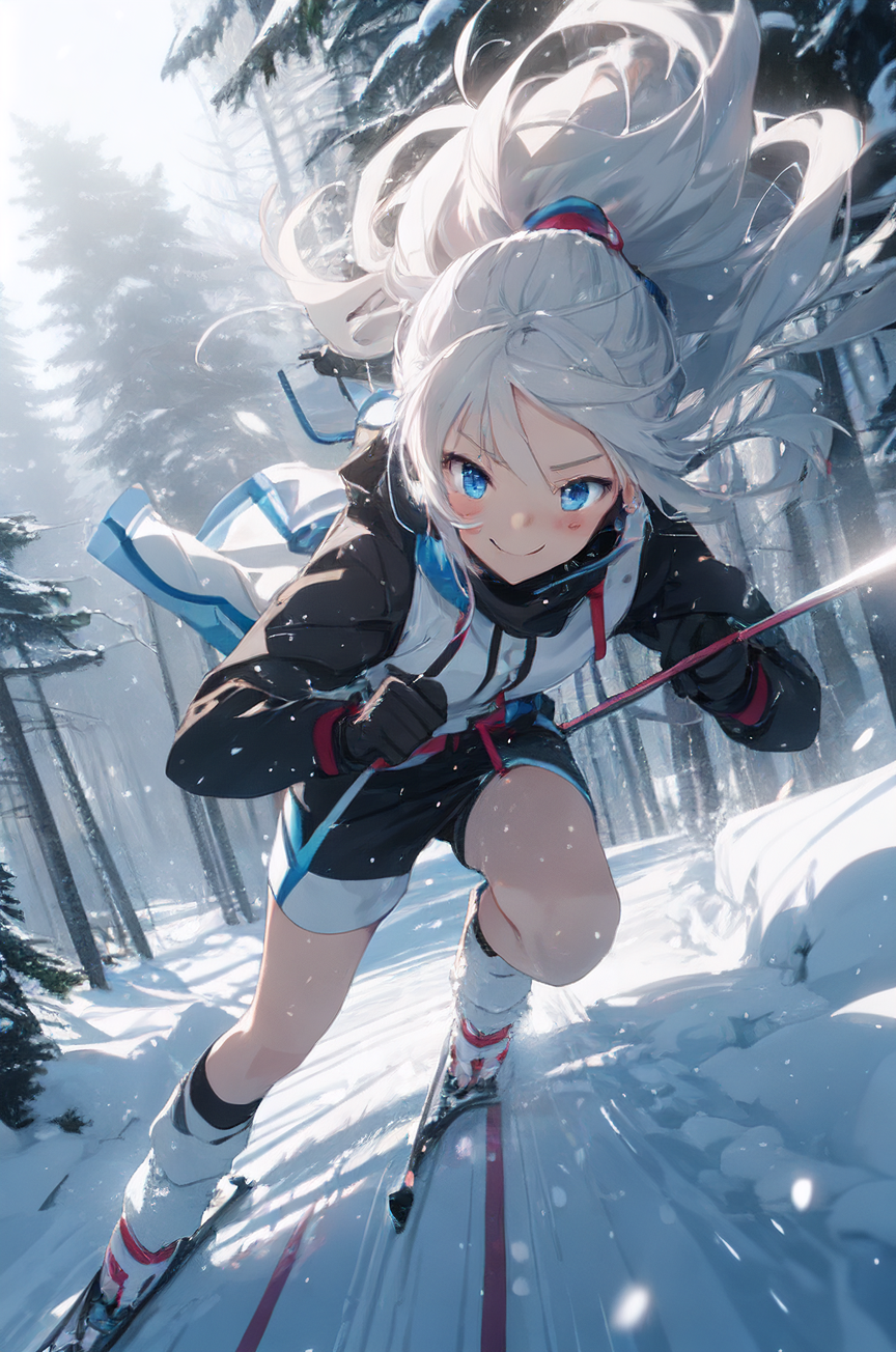 クロスカントリー スキー by talking_head with skiing, sport