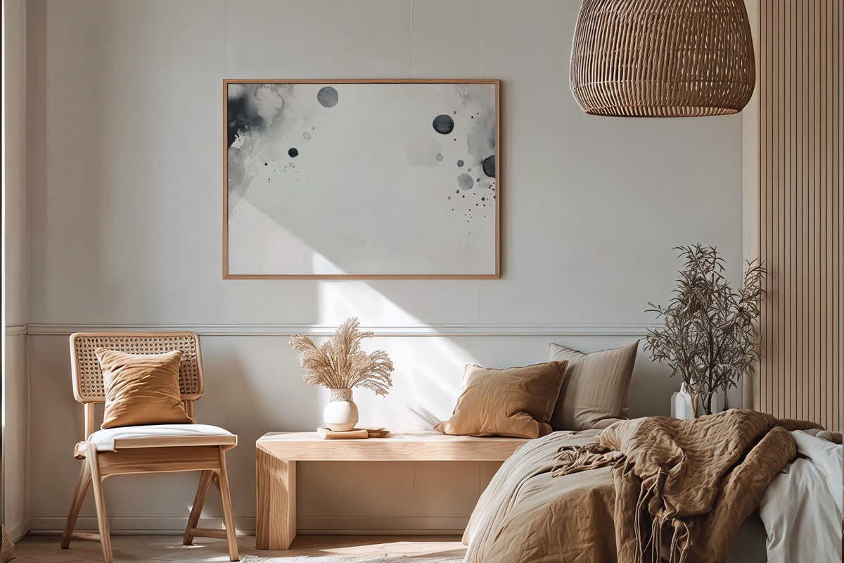 Celestial Void Harmony Black and White Printable Wall Art