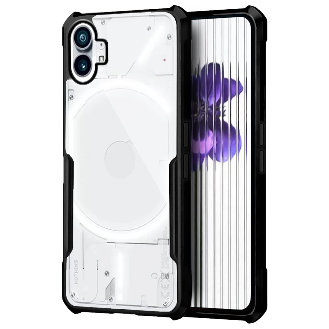 Black Border - Transparent Back iPaky Mobile Back Cover Case