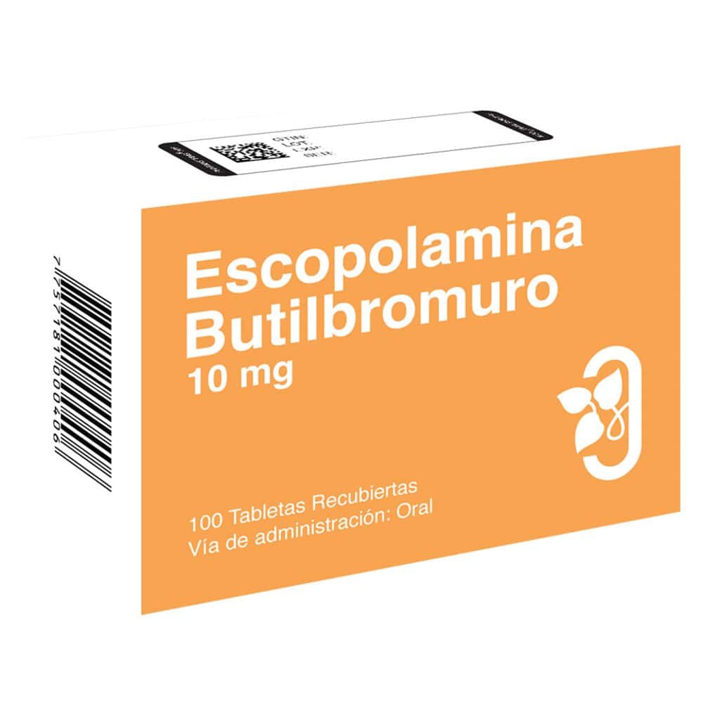 Escopolamina Butilbromuro 10Mg Caja X 100 Tabletas
