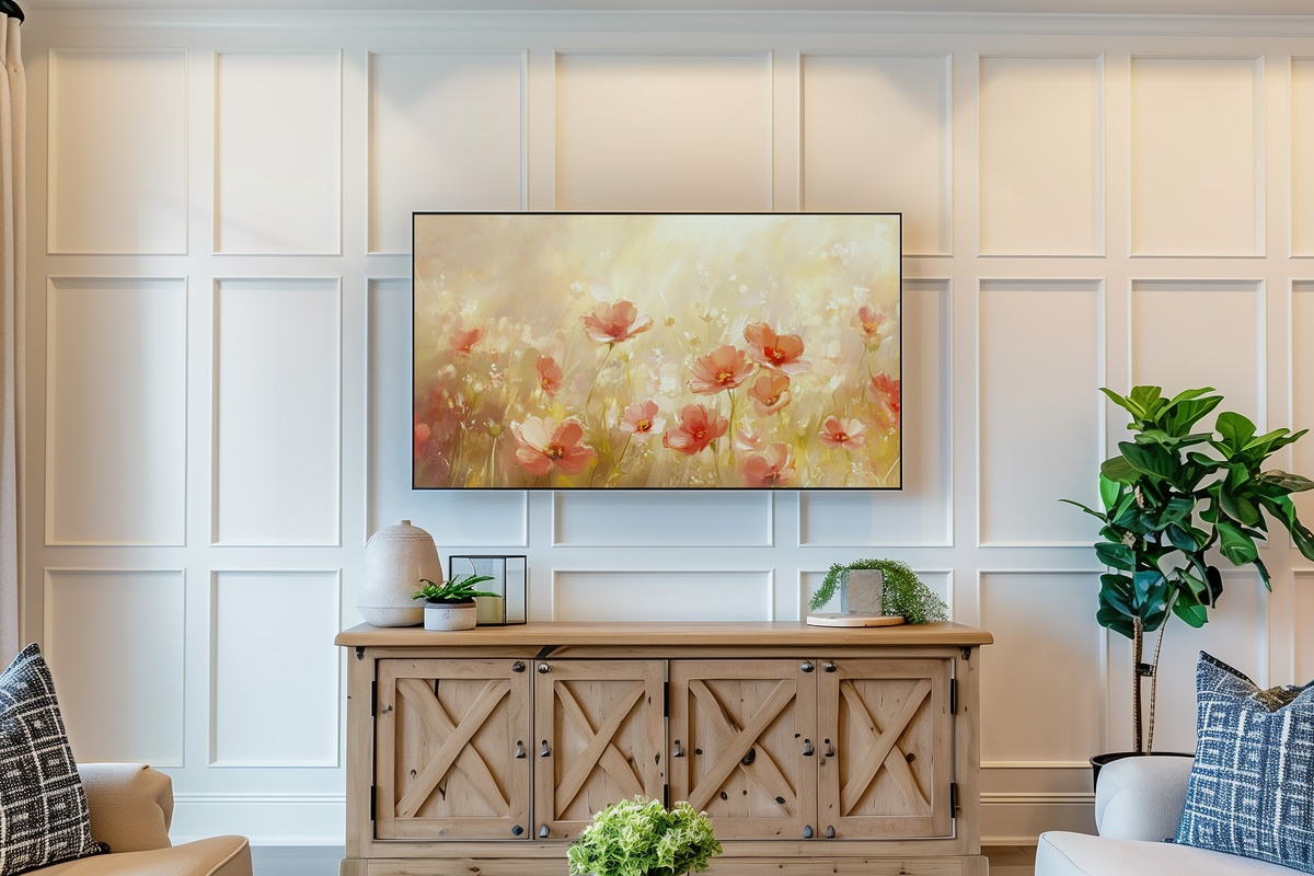 Summer's Radiant Echoes Summer Frame TV Art
