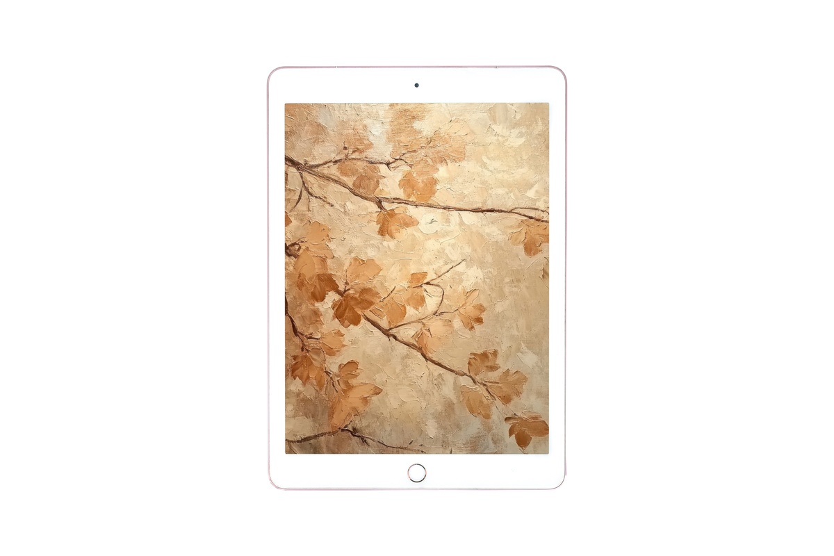 Sunlit Amber Canopy Fall iPad Wallpaper