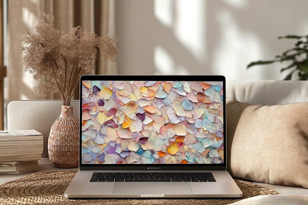 Impressionist Leaf Dance Fall Desktop Wallpaper