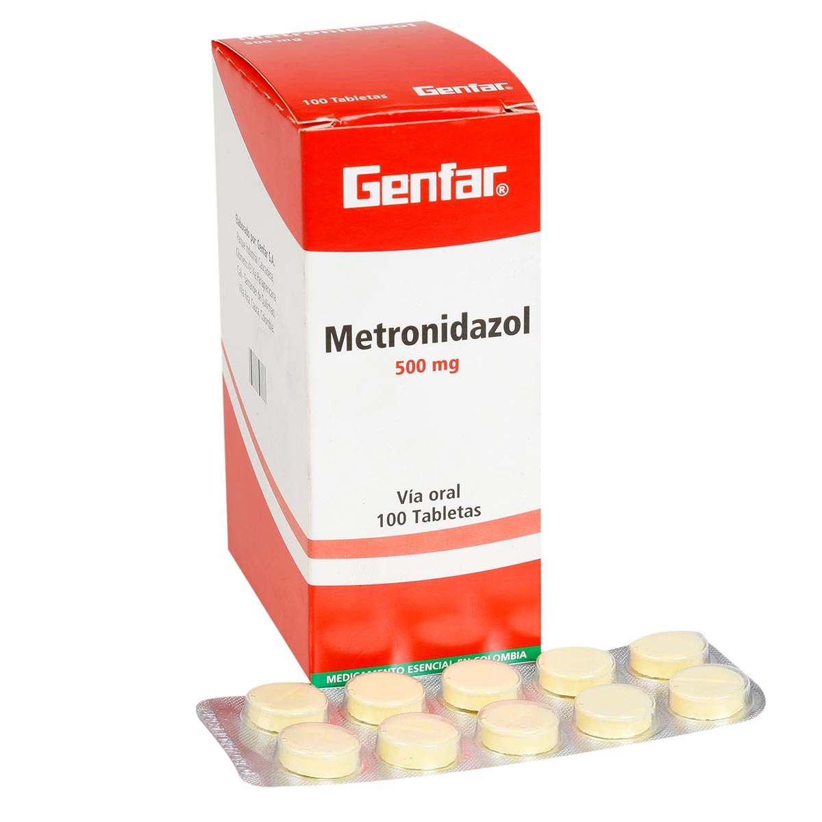 Metronidazol 500 Mg Gen Far Cja/100 Tab