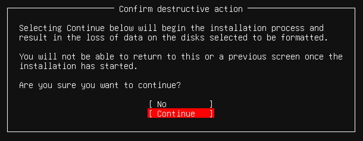 Confirm destructive action