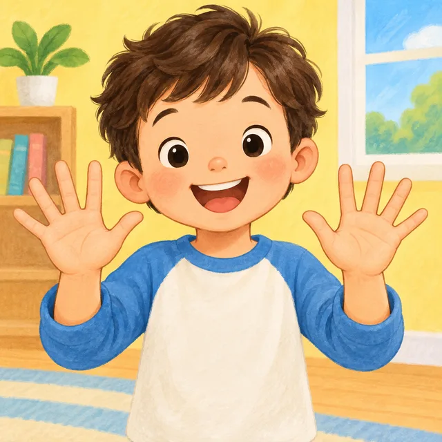 Scene: I have ten fingers.