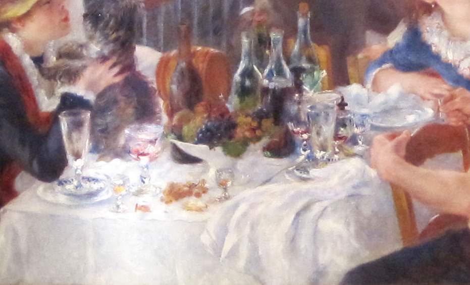 Pierre-Auguste Renoir - Luncheon on the Boating Party (Detail - Still life)