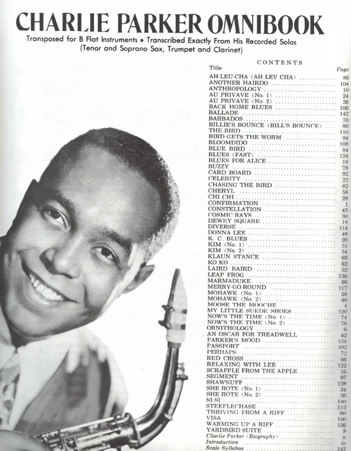 Charlie Parker Omnibook in Bb