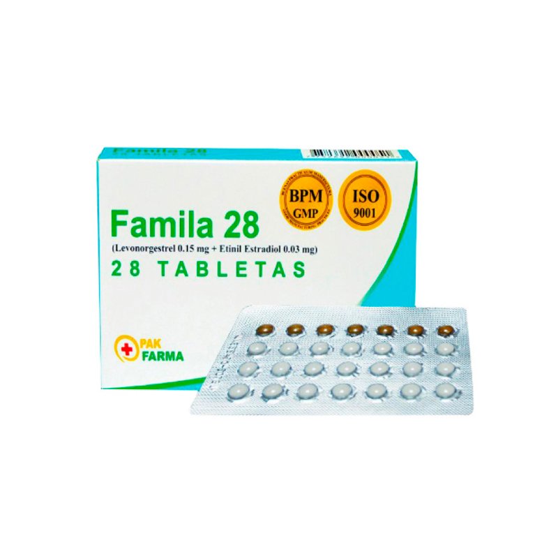 Familia 28 Levonorg+Etinil Estrad. Pak Farma Tab/2