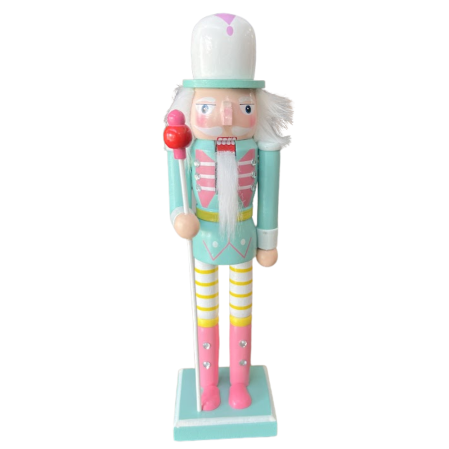 Cascanueces Candy madera, rosado, 30cm