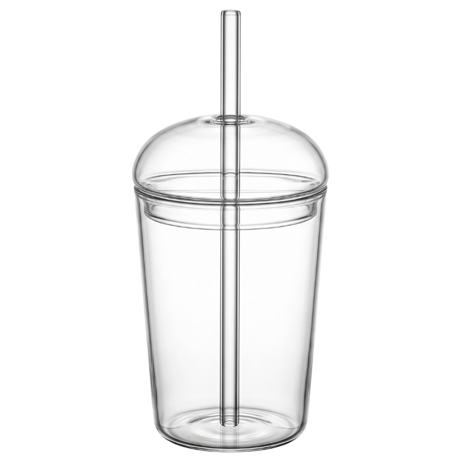 Vaso resistente al calor vidrio borosilicato, 550ml