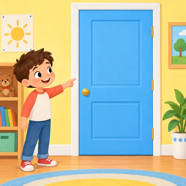 Scene: The door is a rectangle.