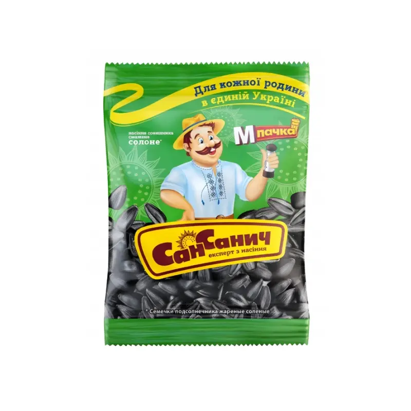 Nasiona słonecznika prażone niełuskane słone “San Sanych” 80g