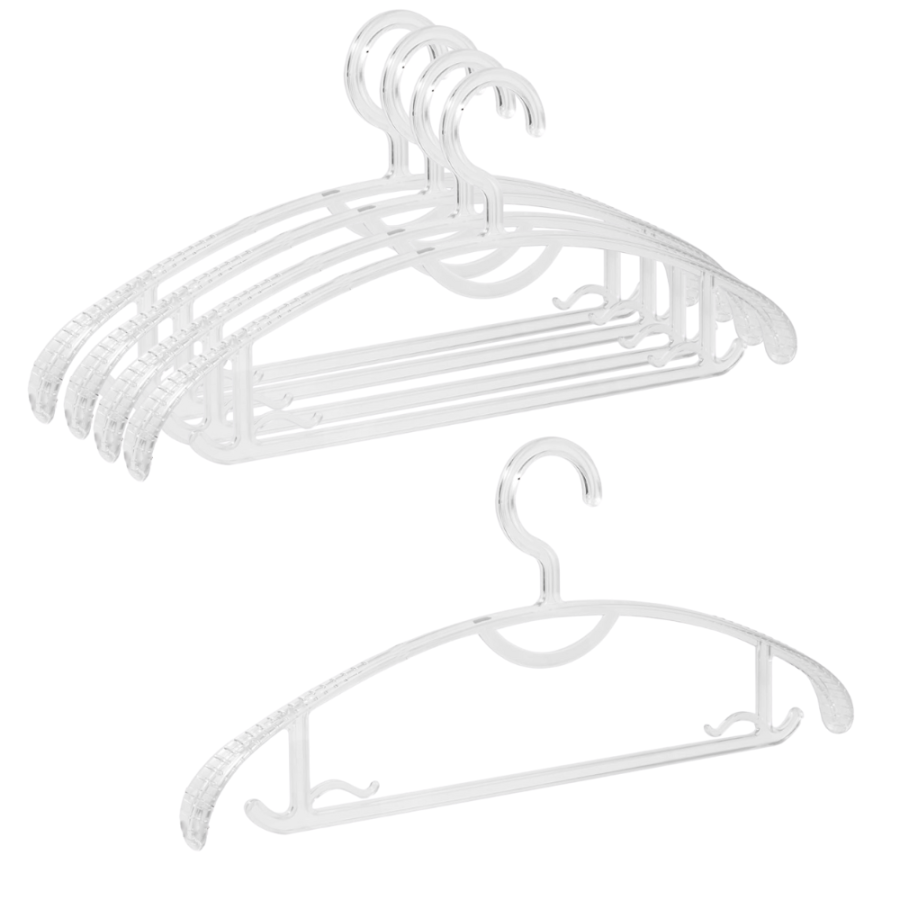 Set de colgadores plástico, 40x19cm, 5 piezas