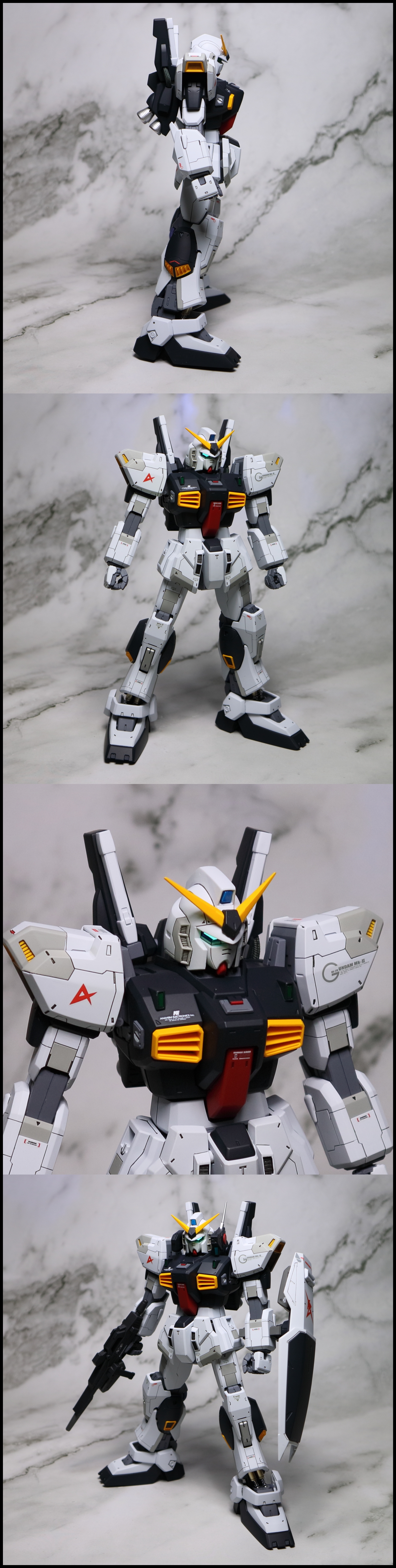 バンダイ　MG　Mk-2ディフェンサー（スーパーガンダム）改修塗装完成品　ガンダムMk-2　Ver2,0+Gディフェンサー