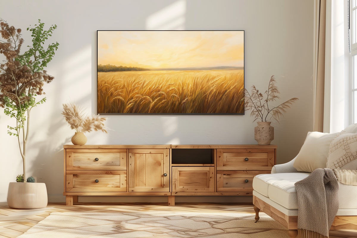 Sunset's Golden Embrace - Summer Frame TV Art