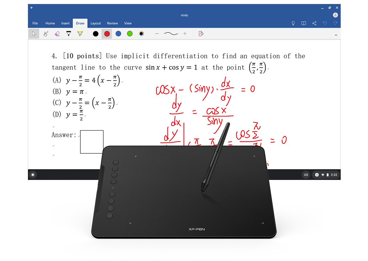 Touch-sensitive drawing surface