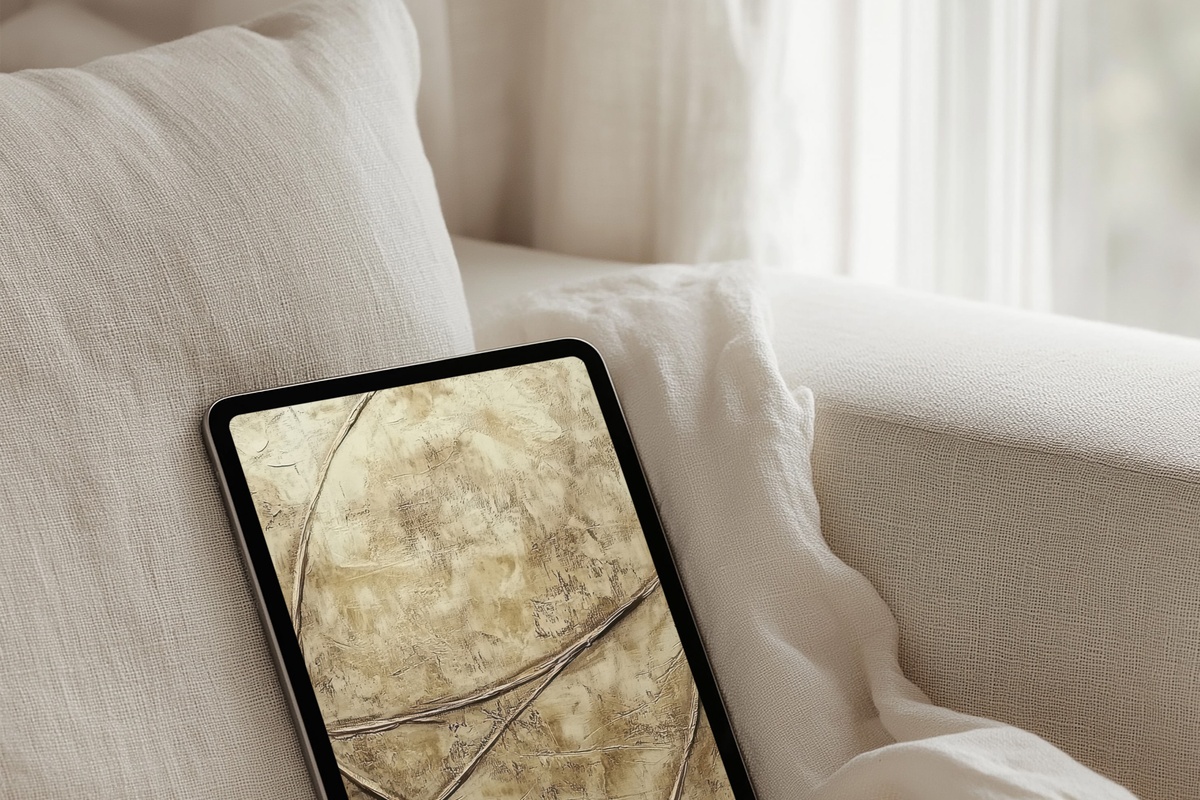 Line Dance on Textured Canvas modern iPad wallpaper