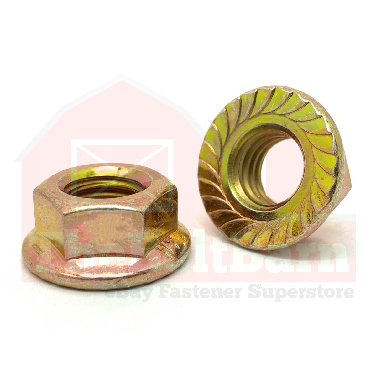 M5-0.8 Class 8 Serrated Hex Flange Nuts Zinc Yellow Coarse Thread (Pick Qty) - Picture 4 of 7
