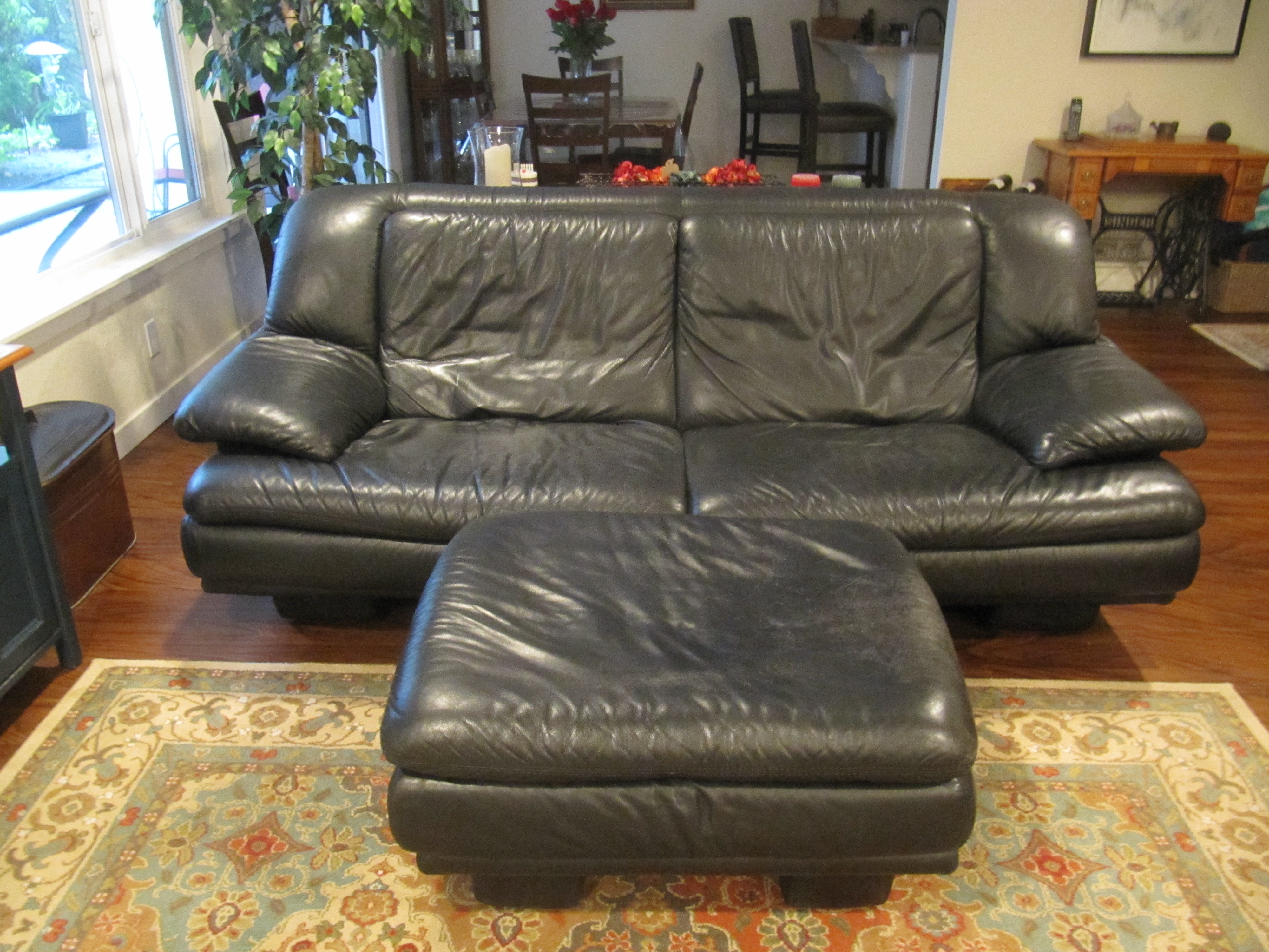 free leather couch, loveseat