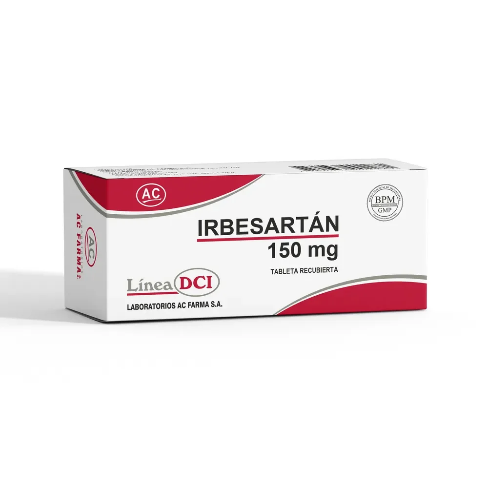 Irbesartan 150 Mg Ac Farma Cja/50 Tab
