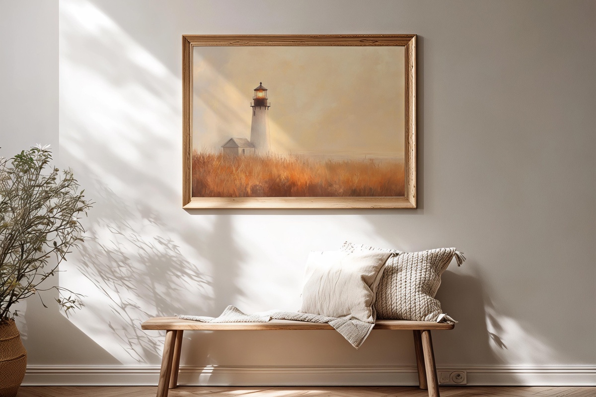 Lighthouse Whispering Across Daybreak Summer Printable Wall Art