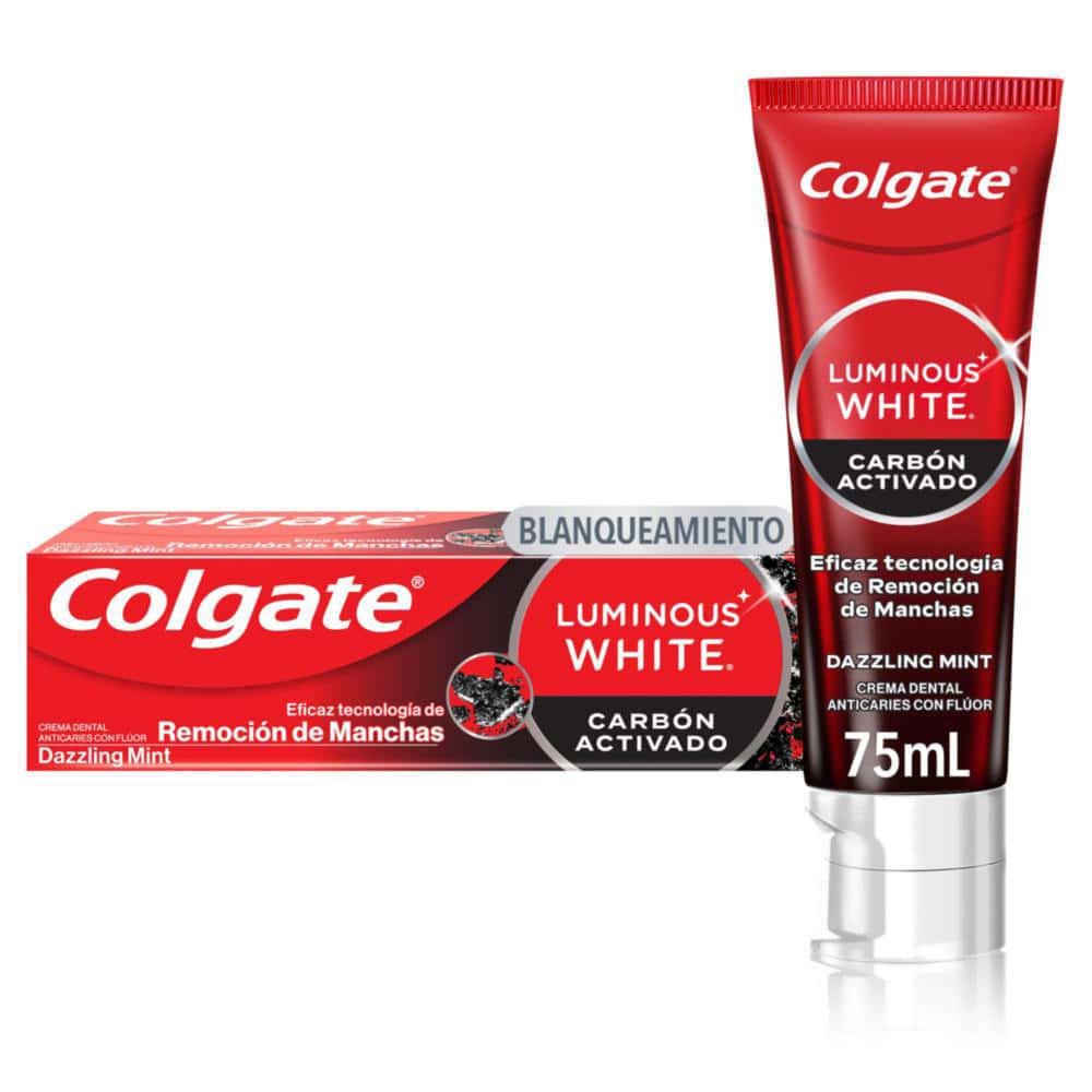 Colgate Luminous White Carbon Activado Tbo/75 ml