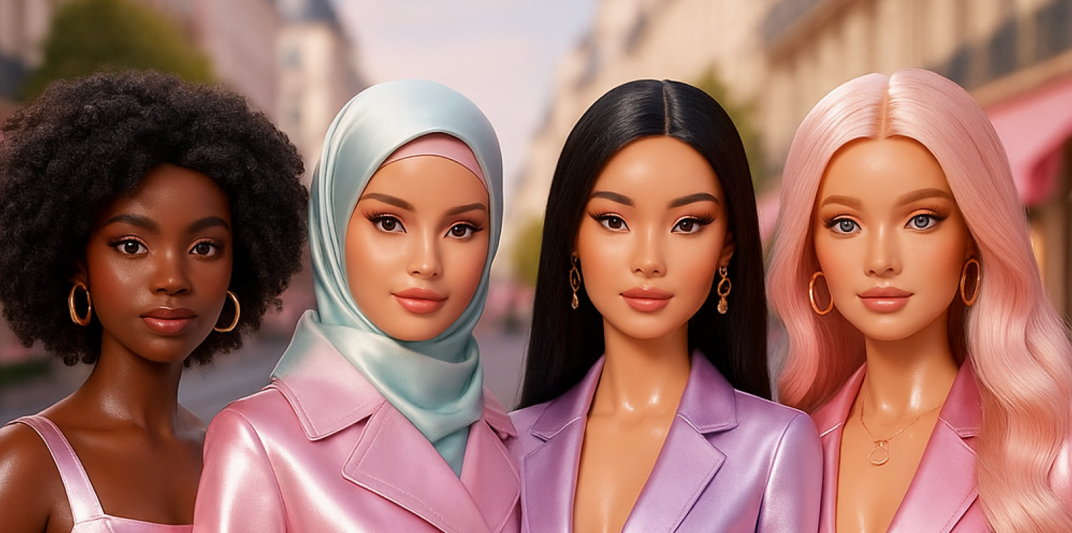 Your Barbie Era project hero image featuring elegant Barbie illustration with pink gradient
