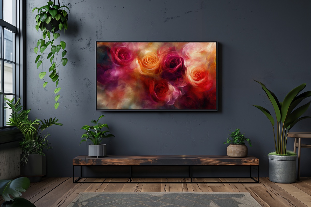 Abstract Oceanic Dreamscape summer watercolour Frame TV art