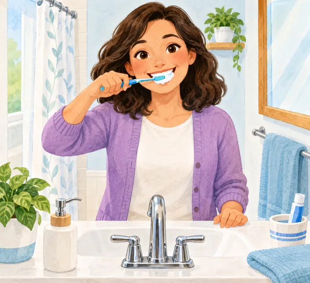 Scene: Brush your teeth.
