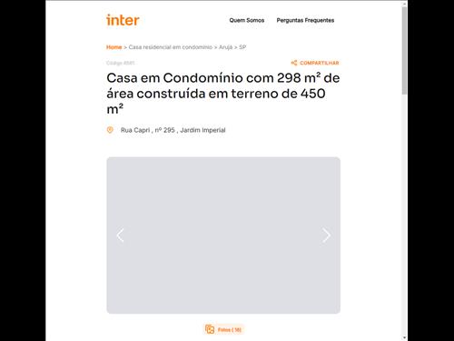 Casa em Condomínio com 297 m² de área construída em terreno de 450 m²
