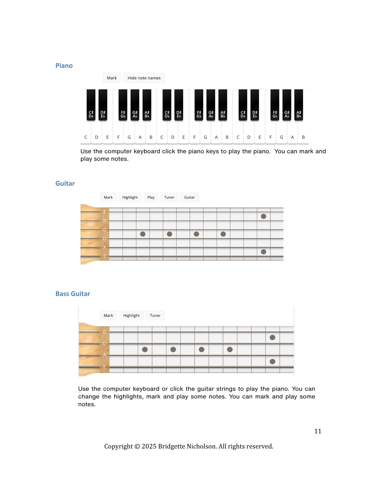 Computer Keyboard workbook page 11