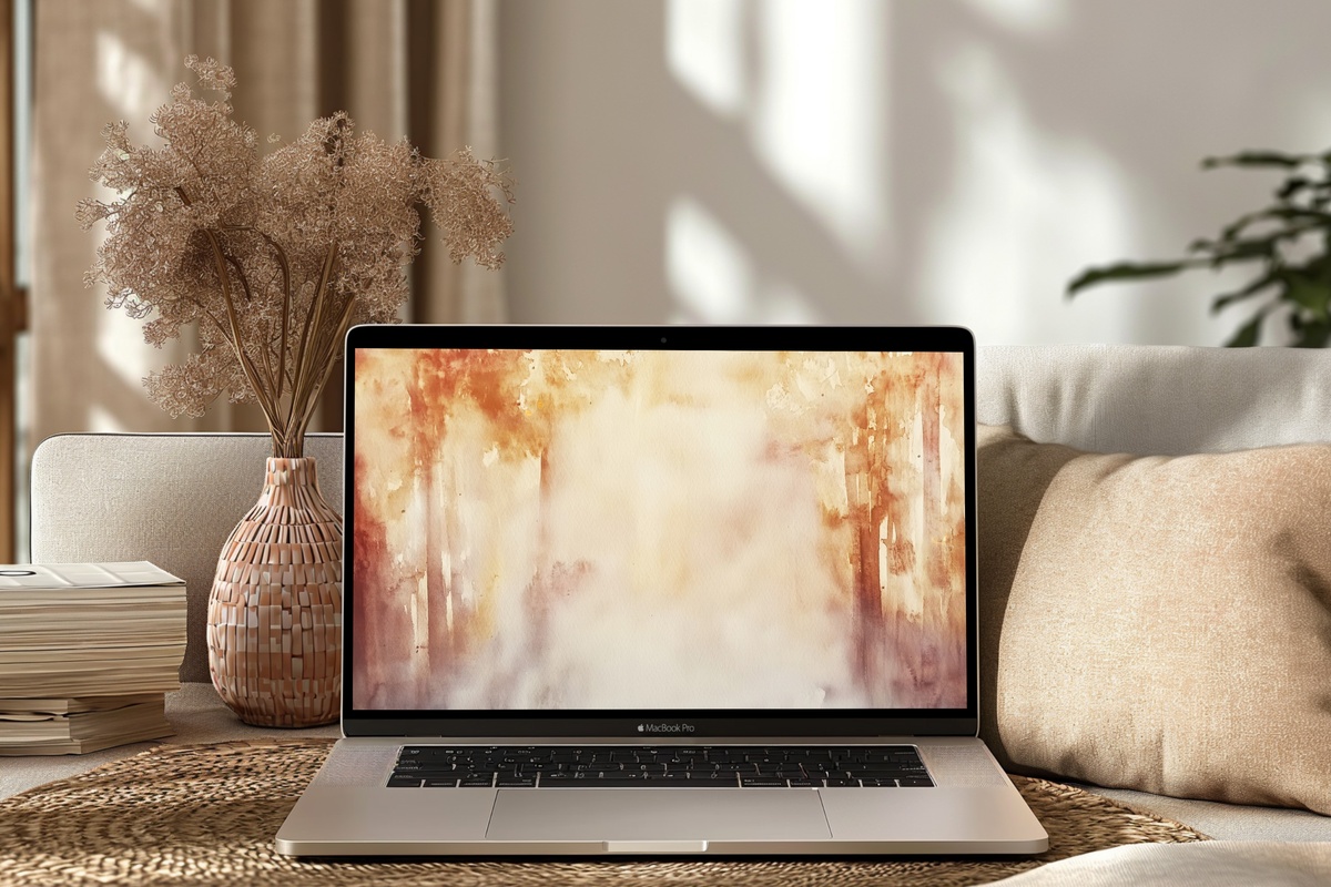 Abstract Forest Autumn Harmony Fall Laptop Wallpaper