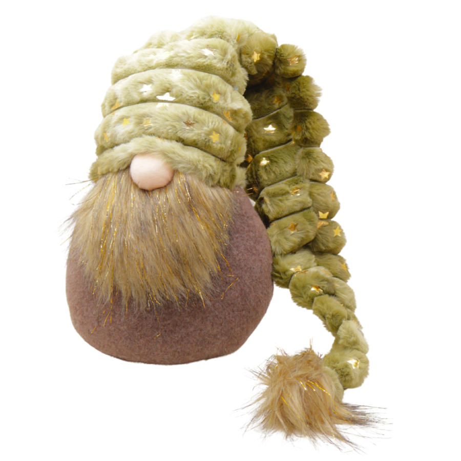 Gnomo navideño tela, 80x15x17cm