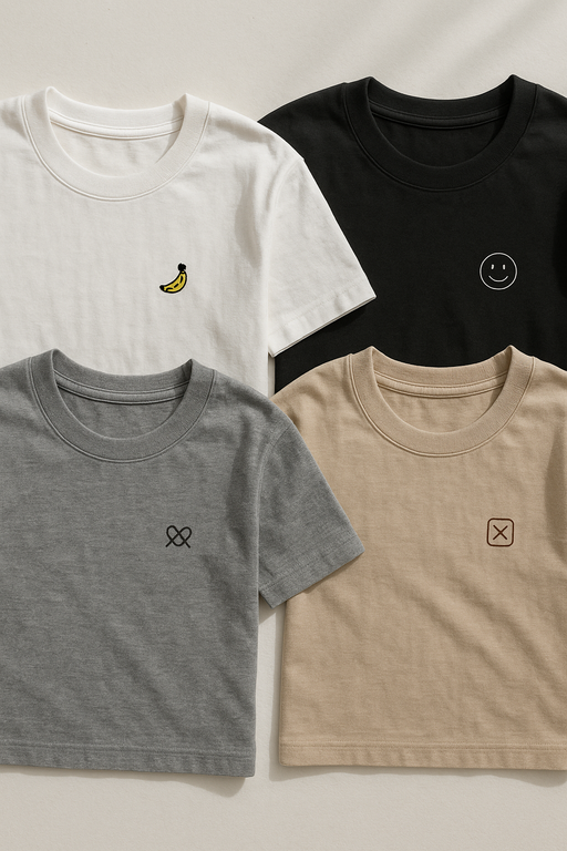 Diverse group wearing stylish funny graphic T-shirts in urban setting