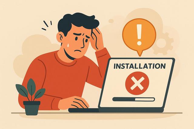 Installation bloquée : solutions simples et efficaces