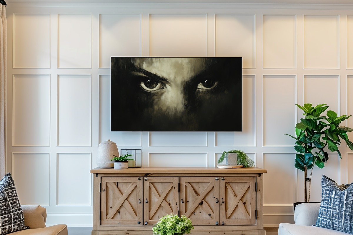 Shadow-Eyed Depths Halloween Frame TV Art