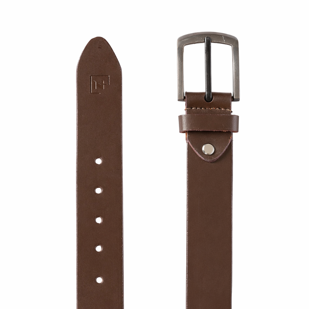 Zeenin Genuine Leather Belt for Men | Classic Formal & Casual Wear | Durable Metal Buckle