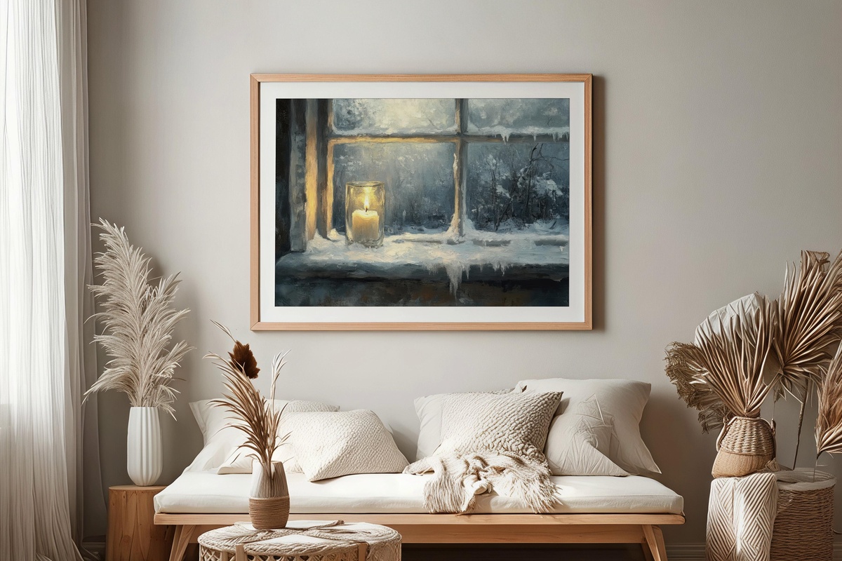 Cozy Winter Evenings Glow Printable Wall Art