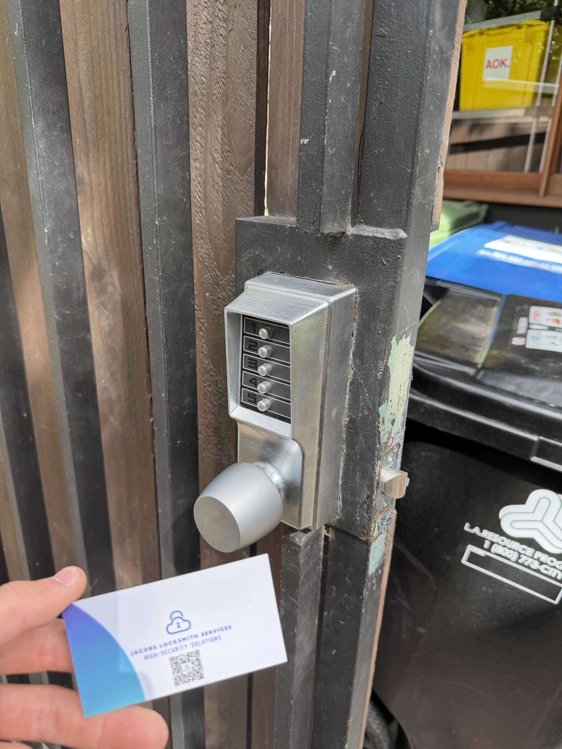 Gate lock installation