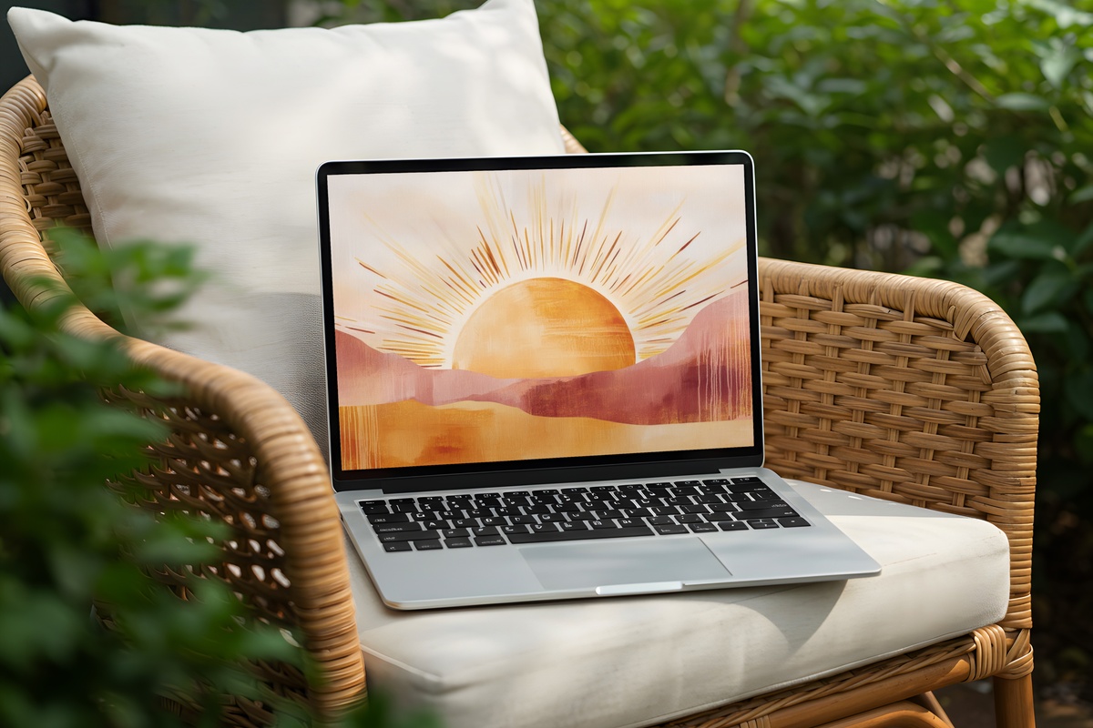 Boho Sunburst Harmony Boho Desktop Wallpaper