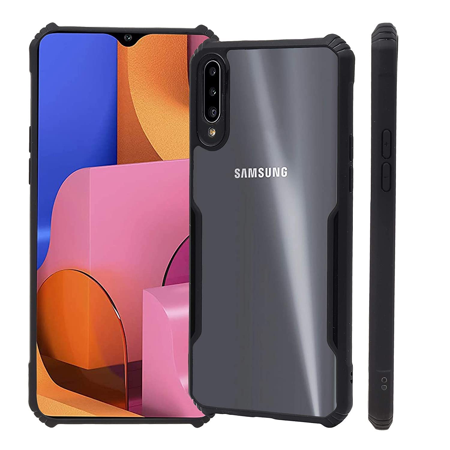 Black Border - Transparent Back iPaky Mobile Back Cover Case