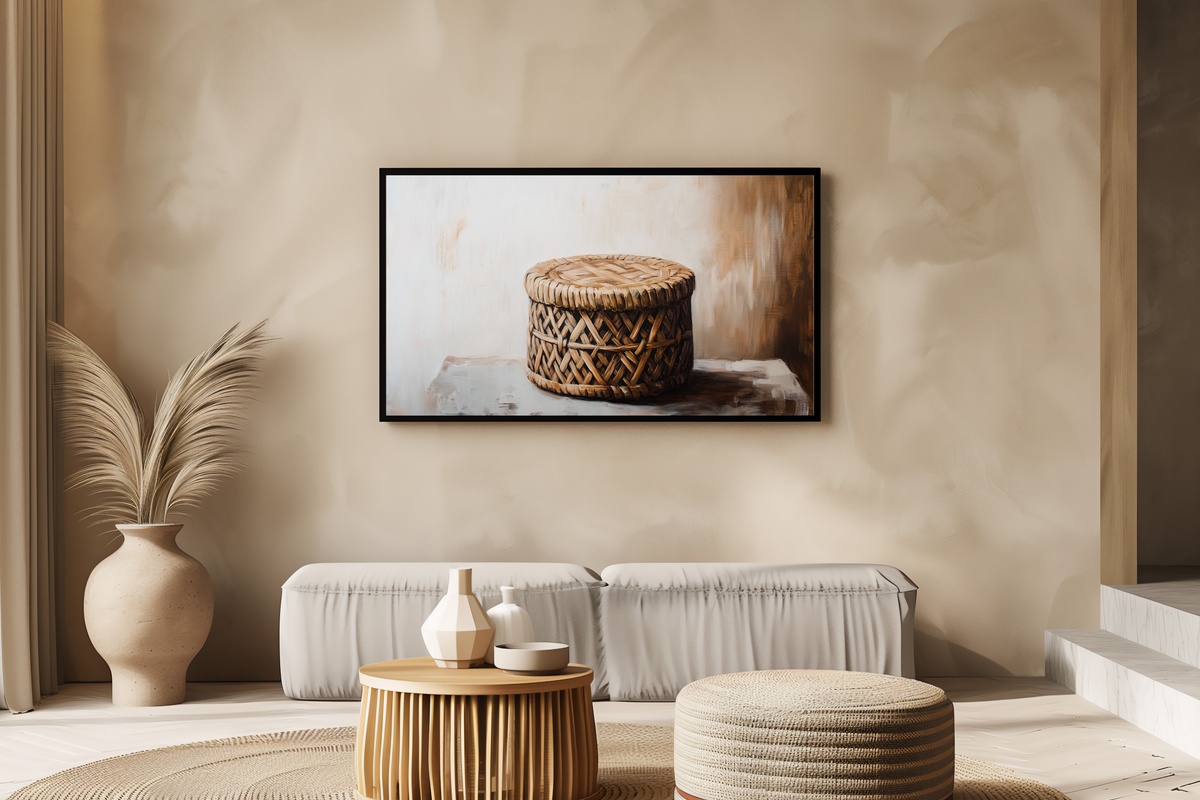 Charcoal Flow Dynamics Frame TV Art