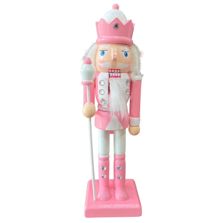 Cascanueces madera, rosado, 25cm