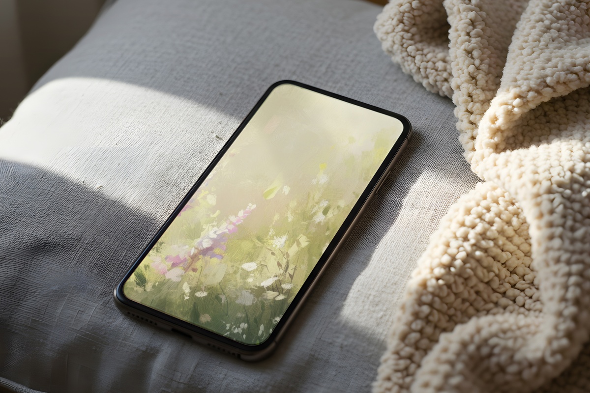 Wildflower Sunlit Harmony iPhone Wallpaper — soft bloom cottagecore aesthetic