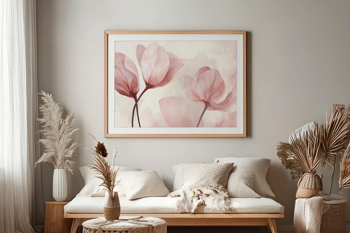 Blush Floral Modernion - Printable Wall Art
