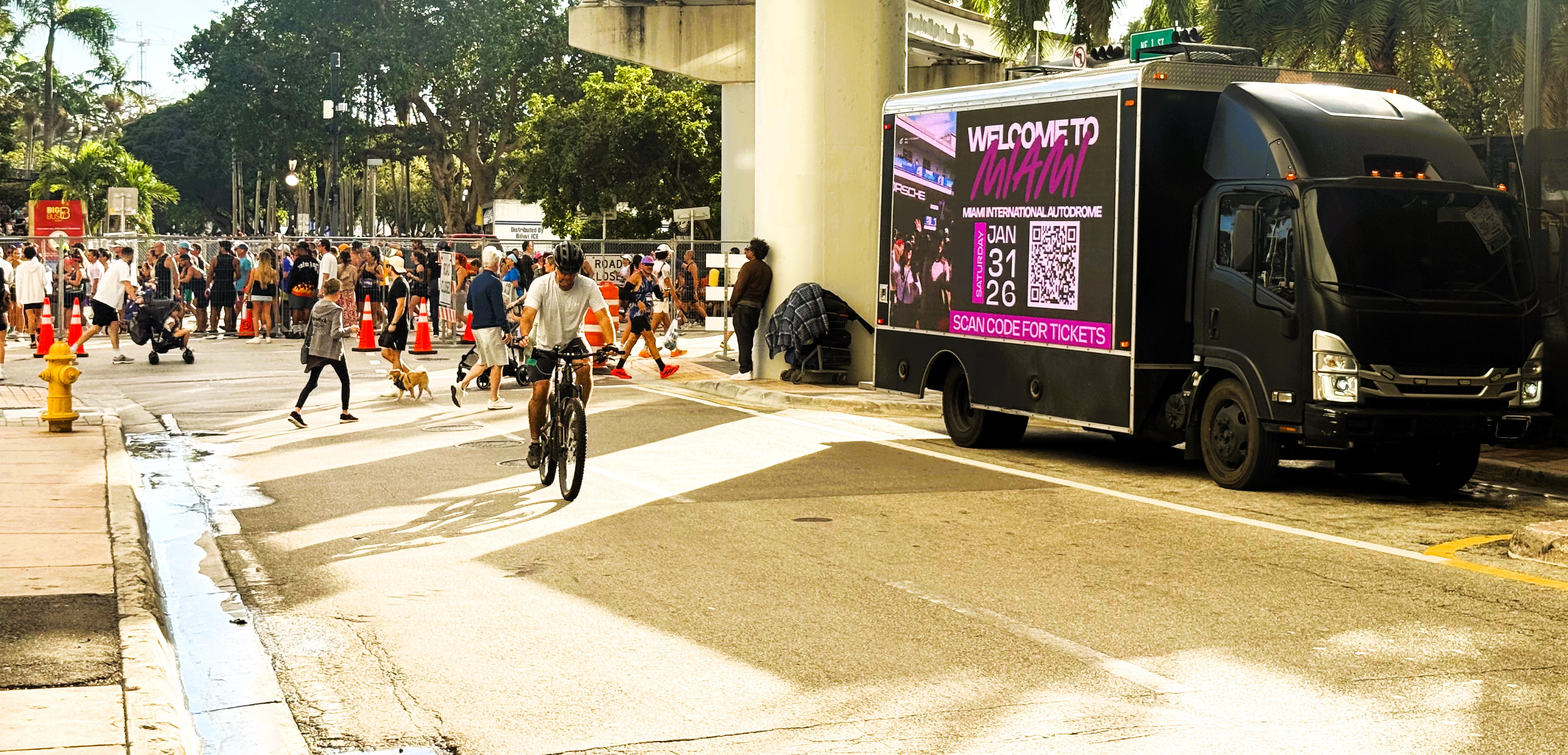 Mobile billboard Miami proof of performance