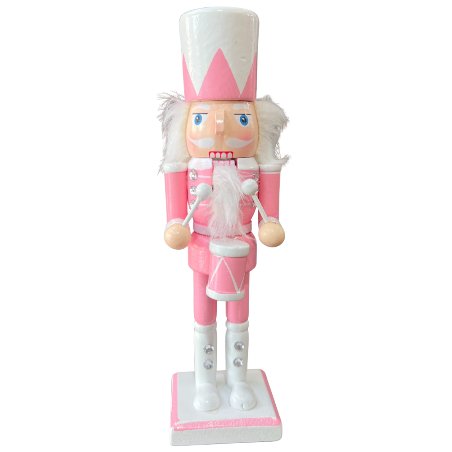 Cascanueces madera, rosado, 25cm