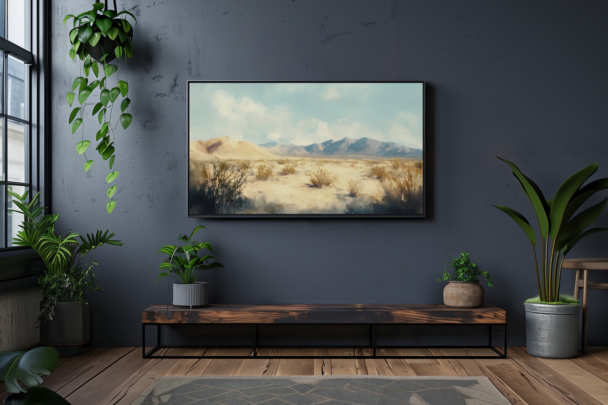Mountain Desert Horizon Landscape Frame TV Art