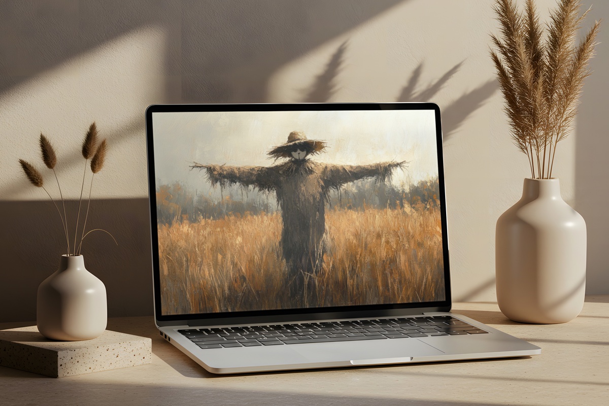 Field of Autumn Whimsy Fall Desktop Wallpaper